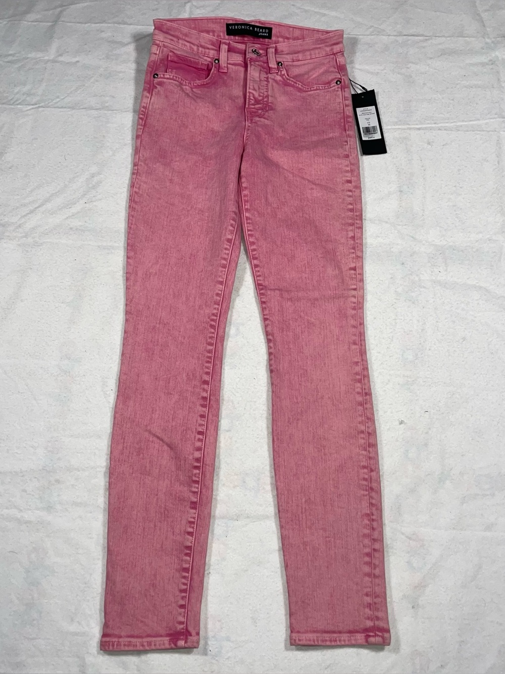 Veronica Beard Kate Skinny 25/0 Pink High Rise Denim Jeans NWT Cotton Fun